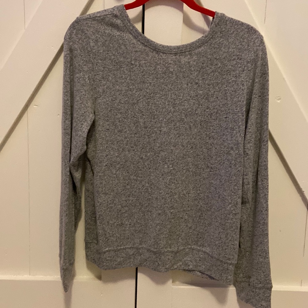 Joah Brown Deep V Back sweater. Size S/M. Gray.